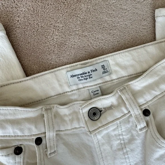 Abercrombie curve love 90’s ultra high rise straight jean - Picture 5 of 6